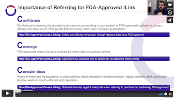 Progressive KC & the FDA-Approved iLink Cross-Linking Procedure video by Bobby Saenz, OD.