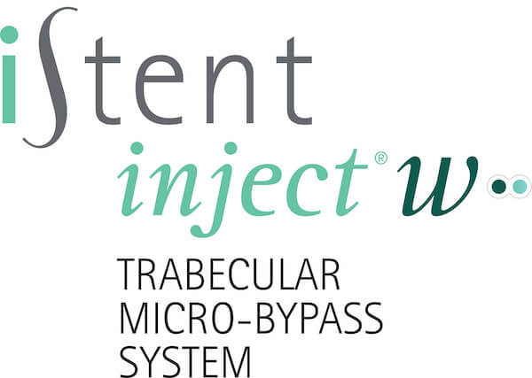 The words iStent Inject® alongside the actual iStent Inject device.