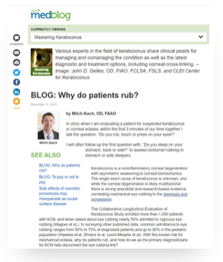 medblog: Why Do Patients Rub? by Mitch Ibach, OD, FAAO (November 2019).