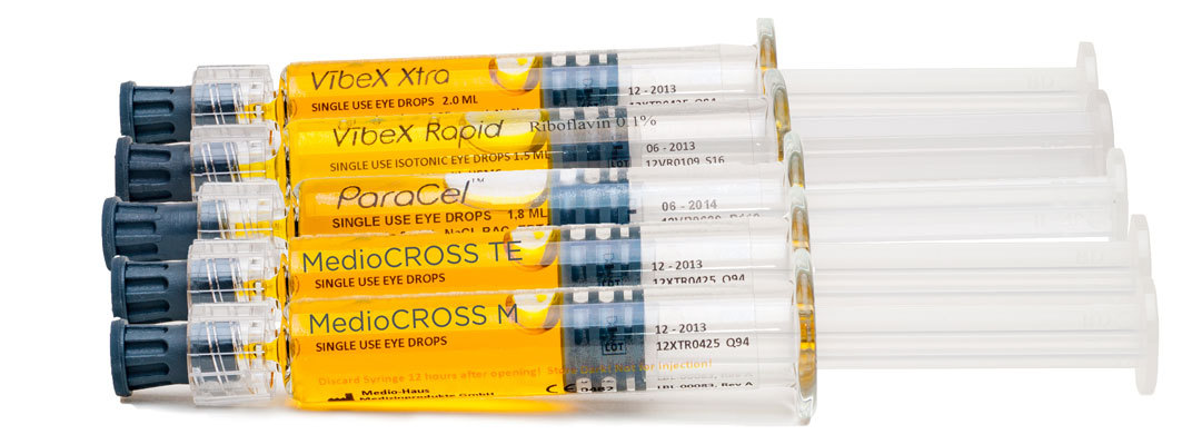 Syringes of VibeX Xtra™, VibeX Rapid™, ParaCel™, MedioCROSS® TE, MedioCROSS® M.